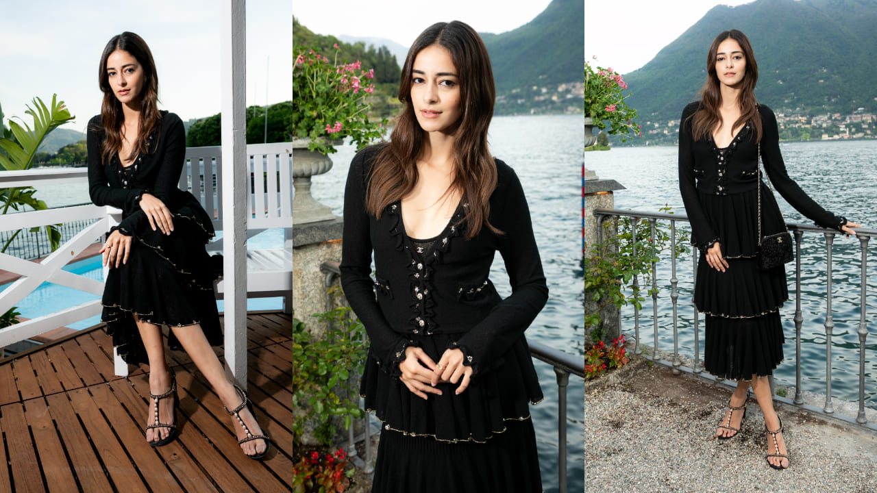 Ananya Panday shows how to style black ruffled skirt for date night without looking over the top