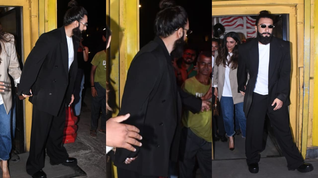 Ranveer Singh black blazer look