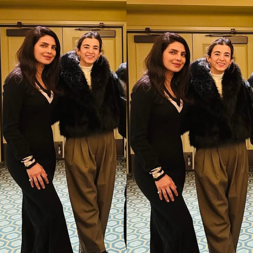 Priyanka Chopra sets perfect tone for musical night with her sleek and striking black bodycon dress alongside Hrithik Roshan