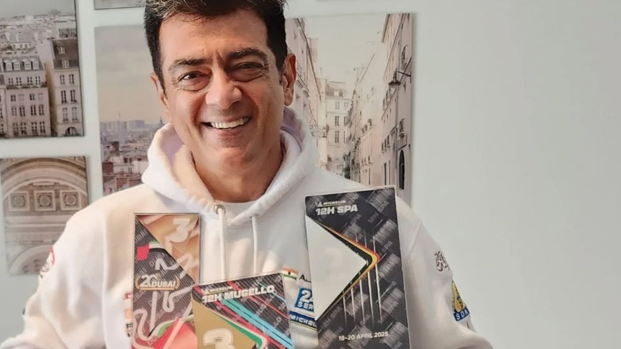 Ajith Kumar’s recent picture celebrates his winning streak at three consecutive 24H Ser...
