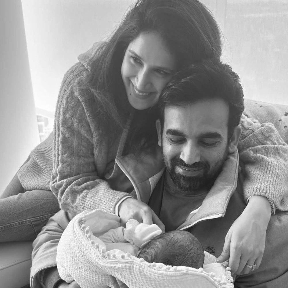 Sagarika Ghatge and Zaheer Khan welcome their ‘precious little baby boy’; reveal his name with heartwarming family photo