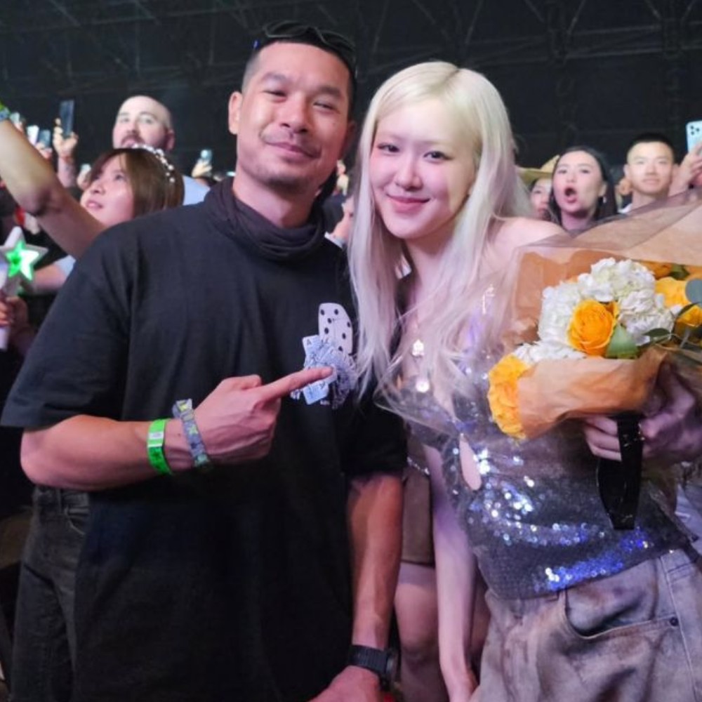At Coachella 2025, BLACKPINK’s Rosé found a new friend in Lisa’s The White Lotus co-star Tayme Thapthimthong
