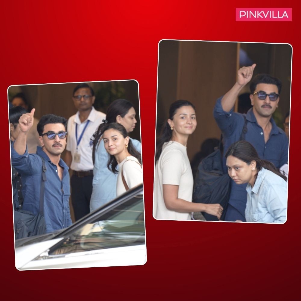 Alia Bhatt wears slit-cut dress with husband Ranbir Kapoor in blue co-ords at Mumbai airport, and they look fabulous