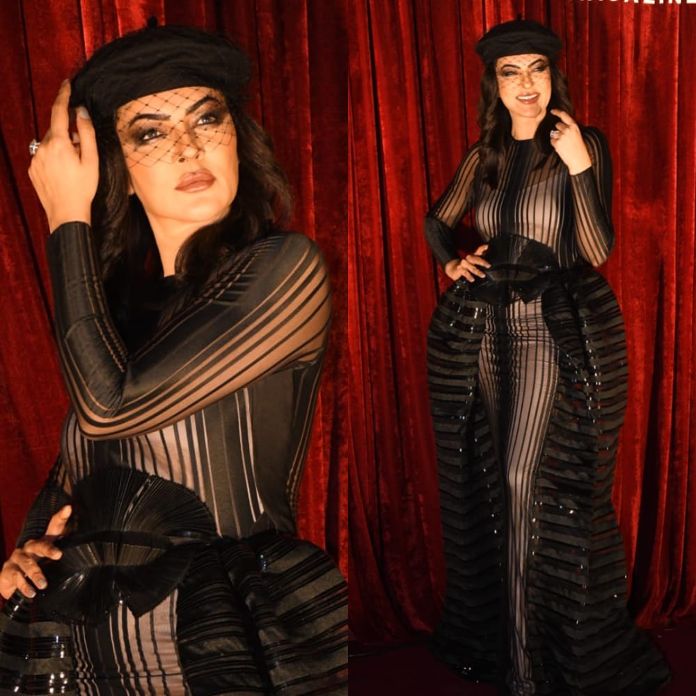 Sushmita Sen repurposes Amit Aggarwal showstopper outfit from 2014 and redefines black beauty at Word Gala 2025