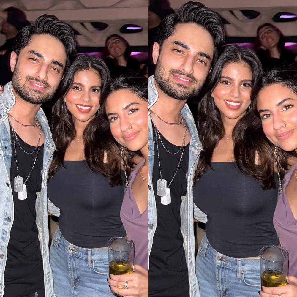 Suhana Khan exudes PARTY-GIRL energy with the low-key fashion in black bodycon top and denim jeans
