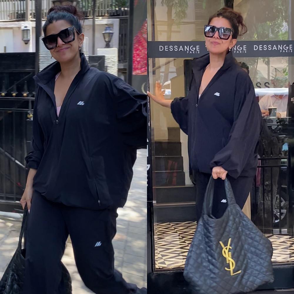 Nimrat Kaur flaunts Rs 1,06,000 Balenciaga jacket and Rs 3,92,000 YSL handbag on her Salon visit 