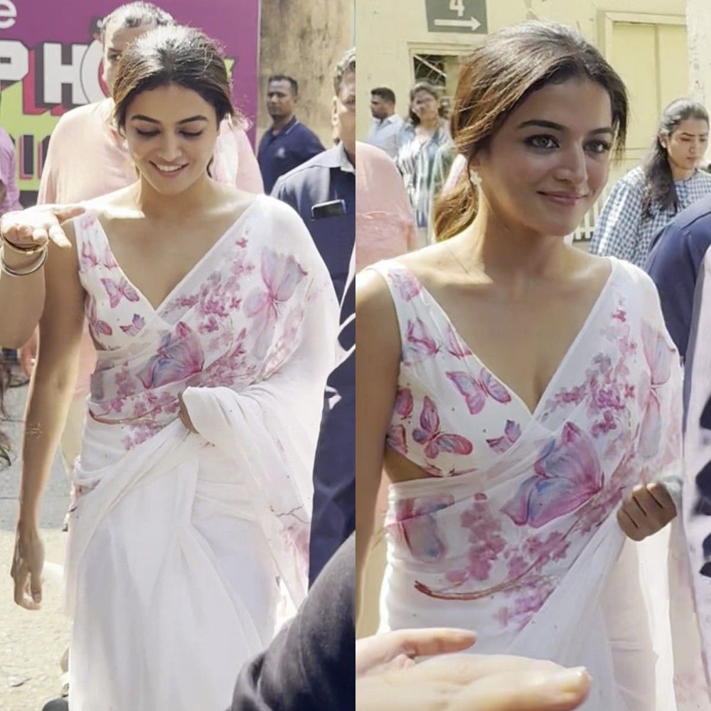 Wamiqa Gabbi turns ‘Titli’ in butterfly-print white saree and matching hair scarf 