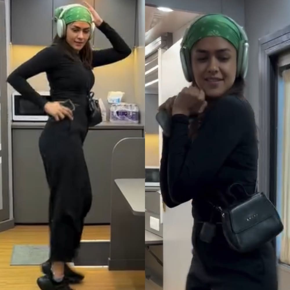  Mrunal Thakur is ‘poha’ paglu in Rs 7K sling and all-black outfit as she happily dances for breakfast