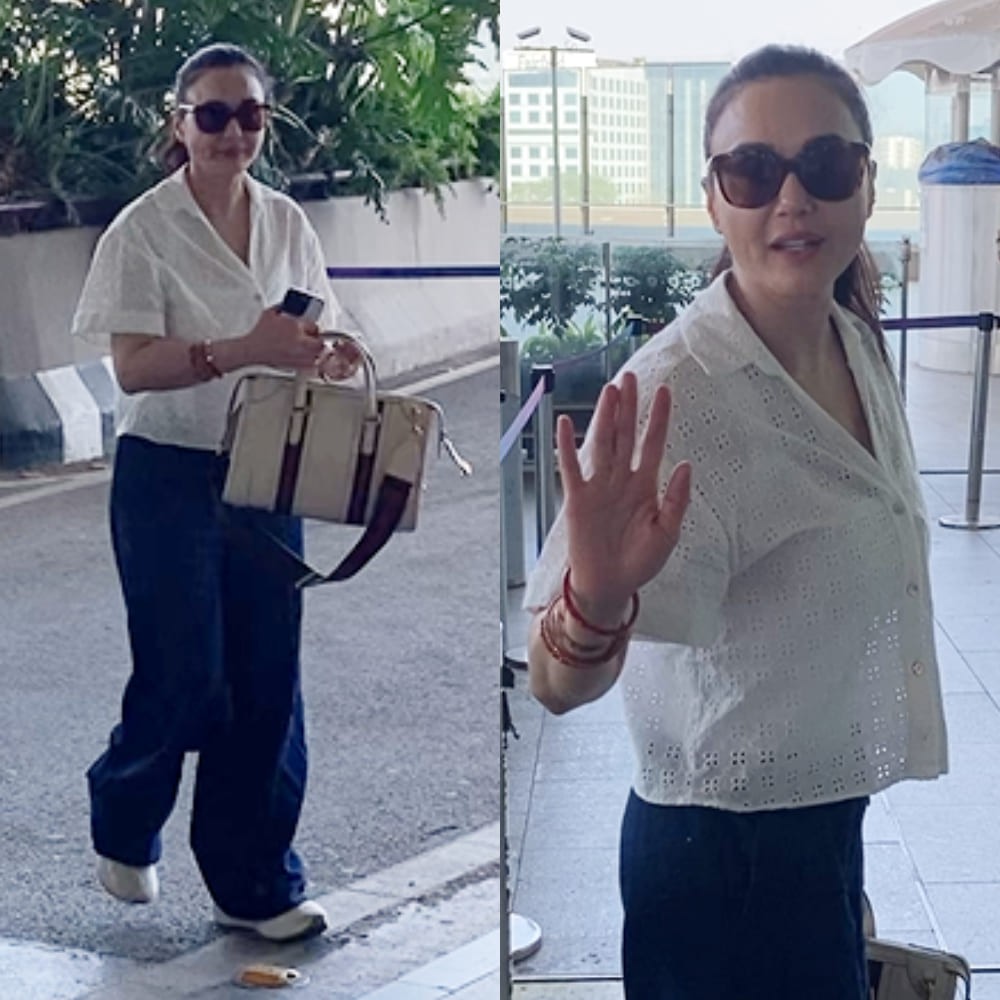 Preity Zinta’s airport look screams ‘pretty woman’ as she dons comfy outfit with Rs 2,64,000 Gucci bag