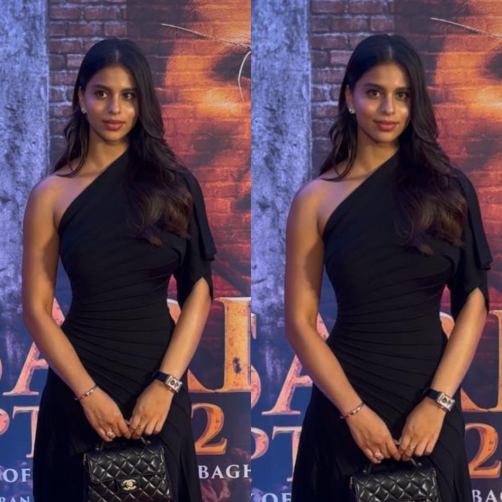 Suhana Khan in one-shoulder midi-dress styled with Chanel bag shows she swears by ‘make it less but statement’