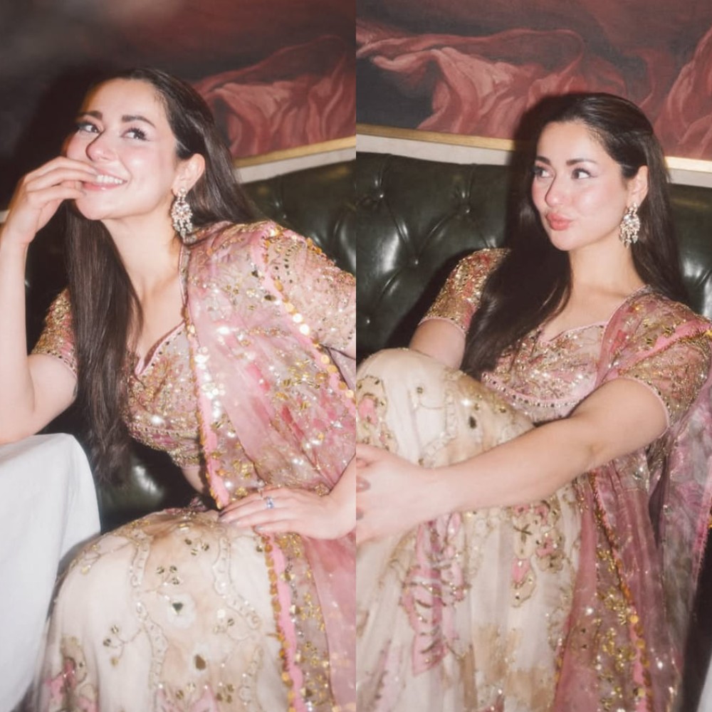 Pakistani actress Hania Aamir's dreamy moment in Mahima Mahajan lehenga makes her look nothing less than a desi princess