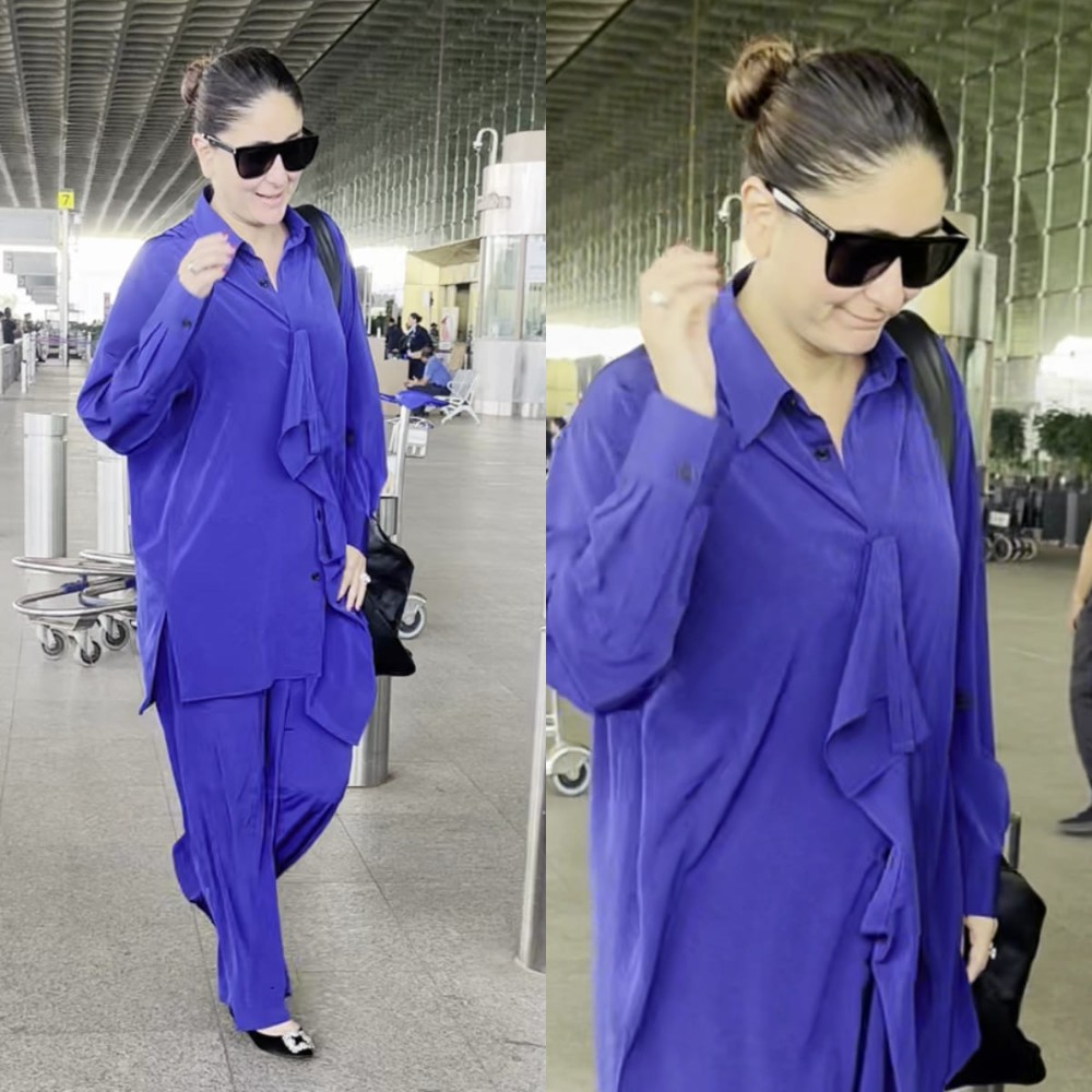 Kareena Kapoor exudes ‘Begum of Pataudi’ vibes in royal blue co-ords for her airport look