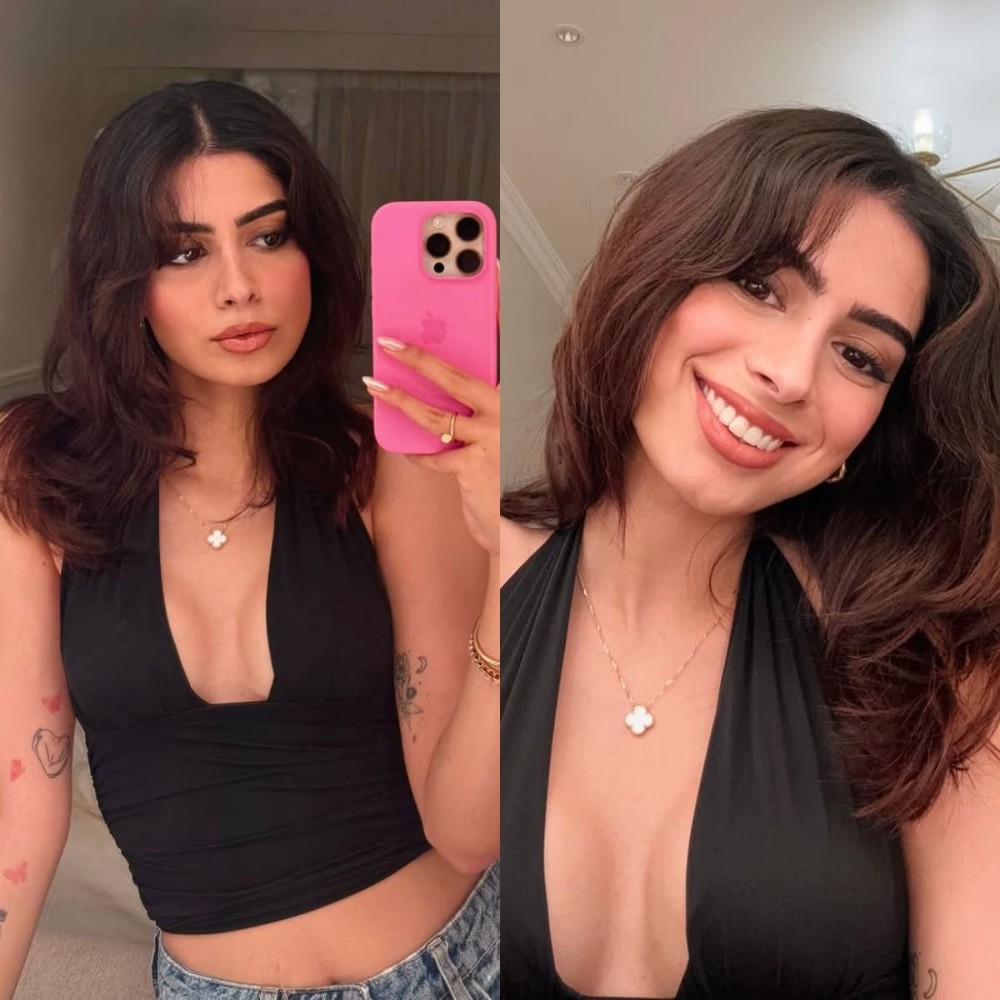 Khushi Kapoor exudes dark feminine energy in black plunging top and winged eyeliner 