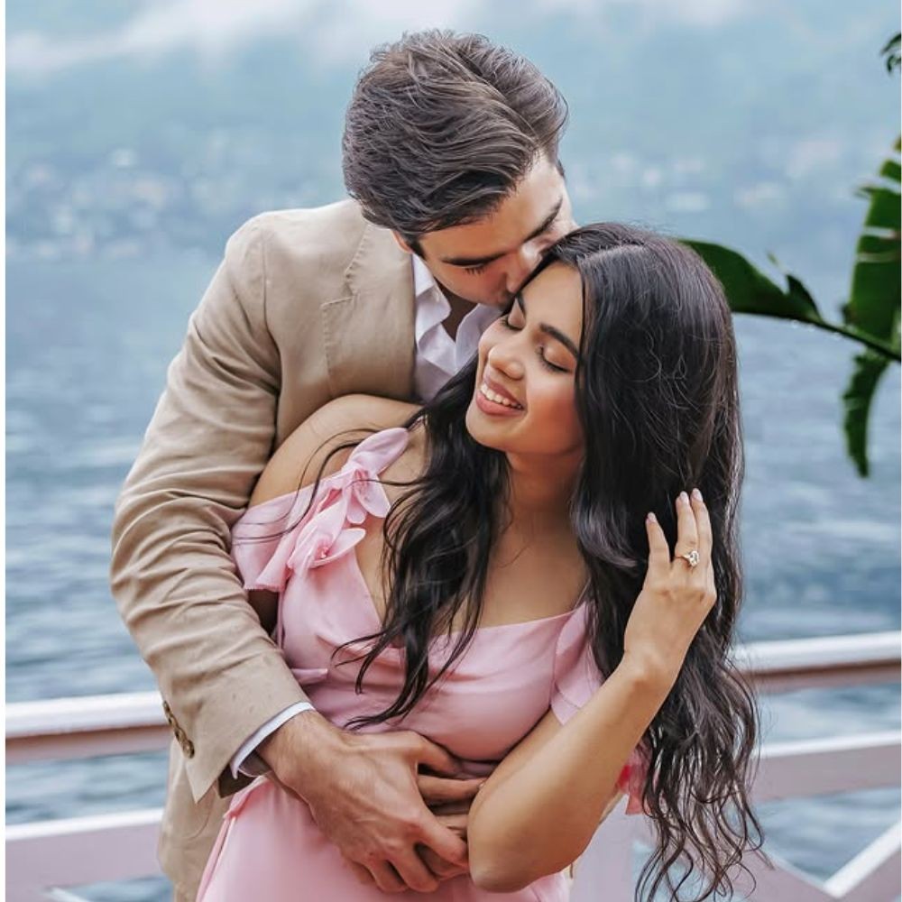 Arjun Sarja’s younger daughter Anjana gets engaged to long-term boyfriend; drops dreamy PICS from ceremony at Lake Como