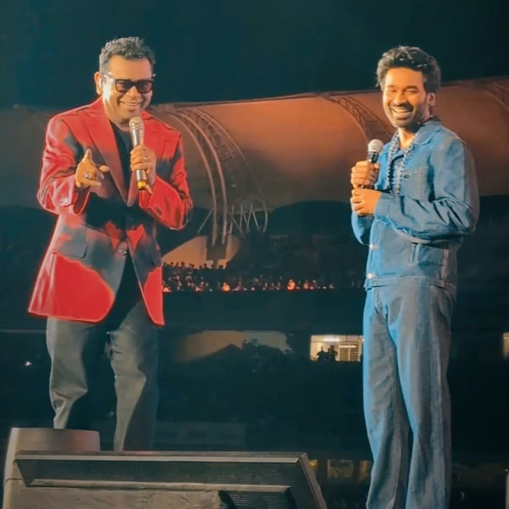 WATCH: Dhanush surprises fans at AR Rahman's Mumbai concert, sings Adangaatha Asuran from Raayan