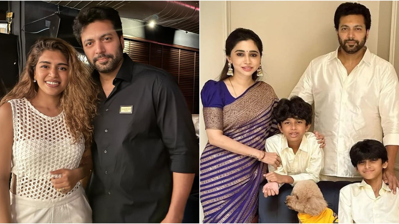 PC: Kenishaa Francis Facebook, Aarti Ravi Instagram Aarti Ravi reacts to Ravi Mohan and Kenishaa Francis' videos