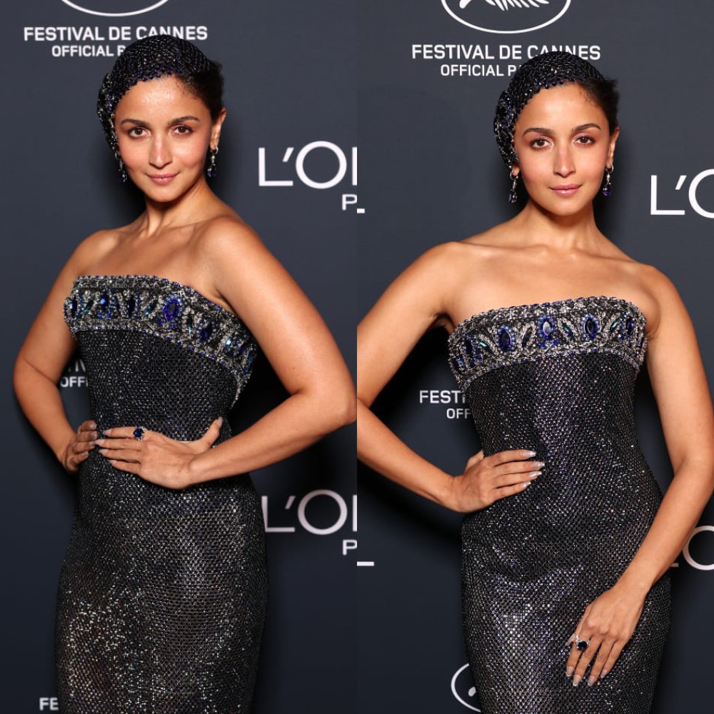 Cannes Film Festival 2025: Alia Bhatt in black Armani Privé gown and nude makeup, looks like walking starry night 