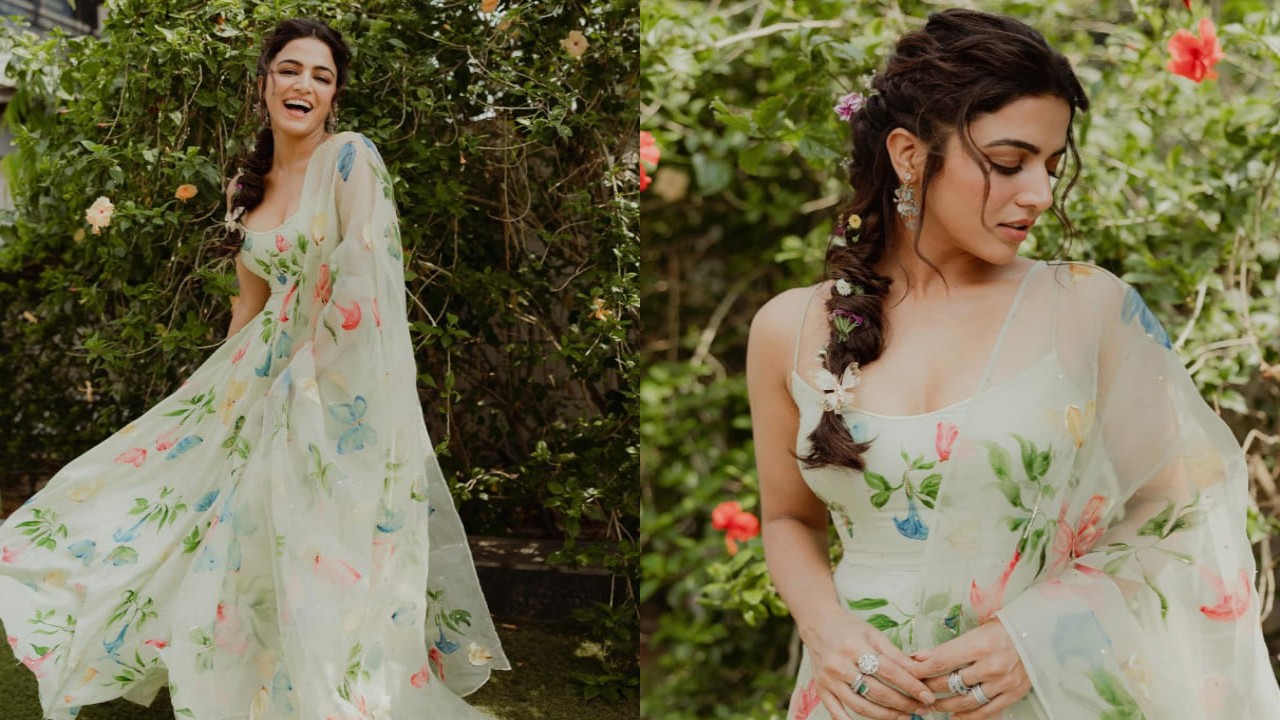 Wamiqa Gabbi looks ethereal in garden-esque hand-painted kurta set worth Rs 68,500. PC: Wamiqa Gabbi IG Wamiqa Gabbi