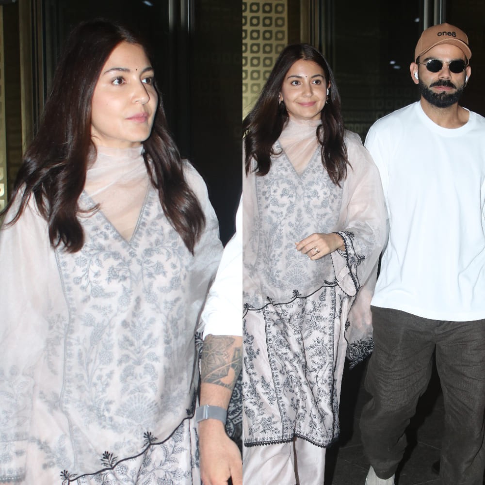 Anushka Sharma wears Rs 28,900 kurta set at Mumbai airport for spiritual visit with Virat Kohli