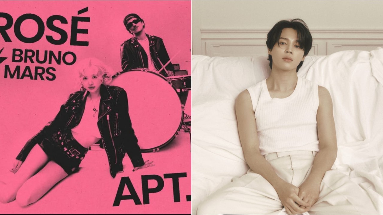 APT poster, Jimin: Courtesy of Rosé Instagram, BTS Twitter APT poster, Jimin: Courtesy of Rosé Instagram, BTS Twitter