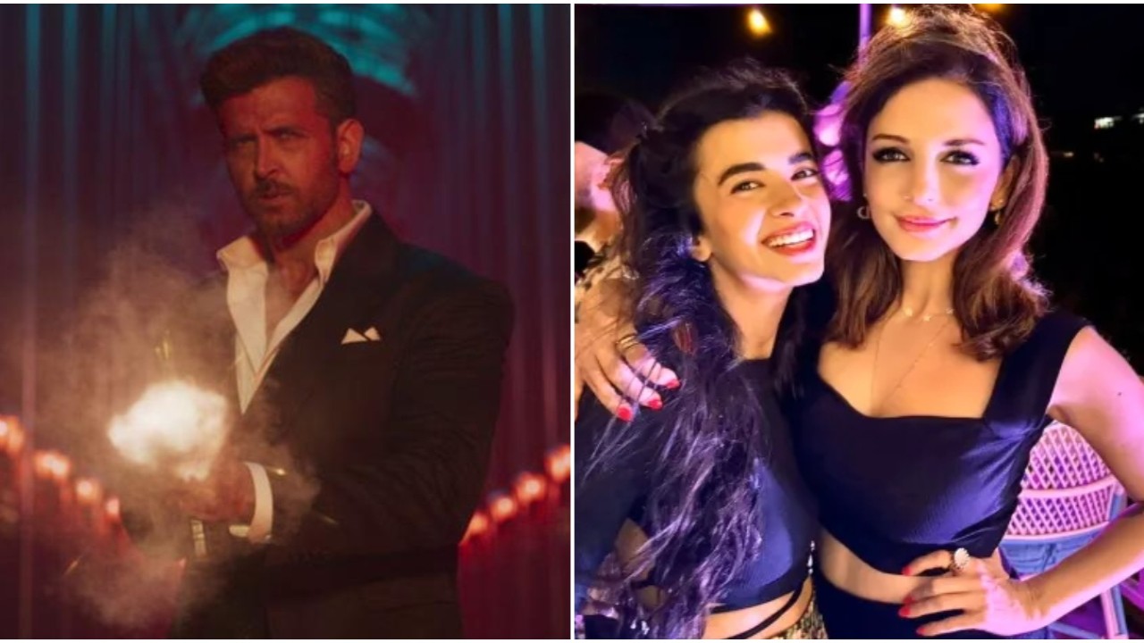 Hrithik Roshan's GF Saba Azad and ex-wife Sussanne Khan are all hyped up (Pic Courtesy: YRF, Sussanne Khan Instagram) War 2: Hrithik Roshan’s biggest fans, GF Saba Azad and ex-wife Sussanne Khan, are all hyped up after teaser release