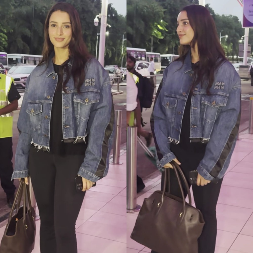 Triptii Dimri exudes biker girl energy in dual-toned Miu Miu denim jacket and Rs 3,19,000 bag 