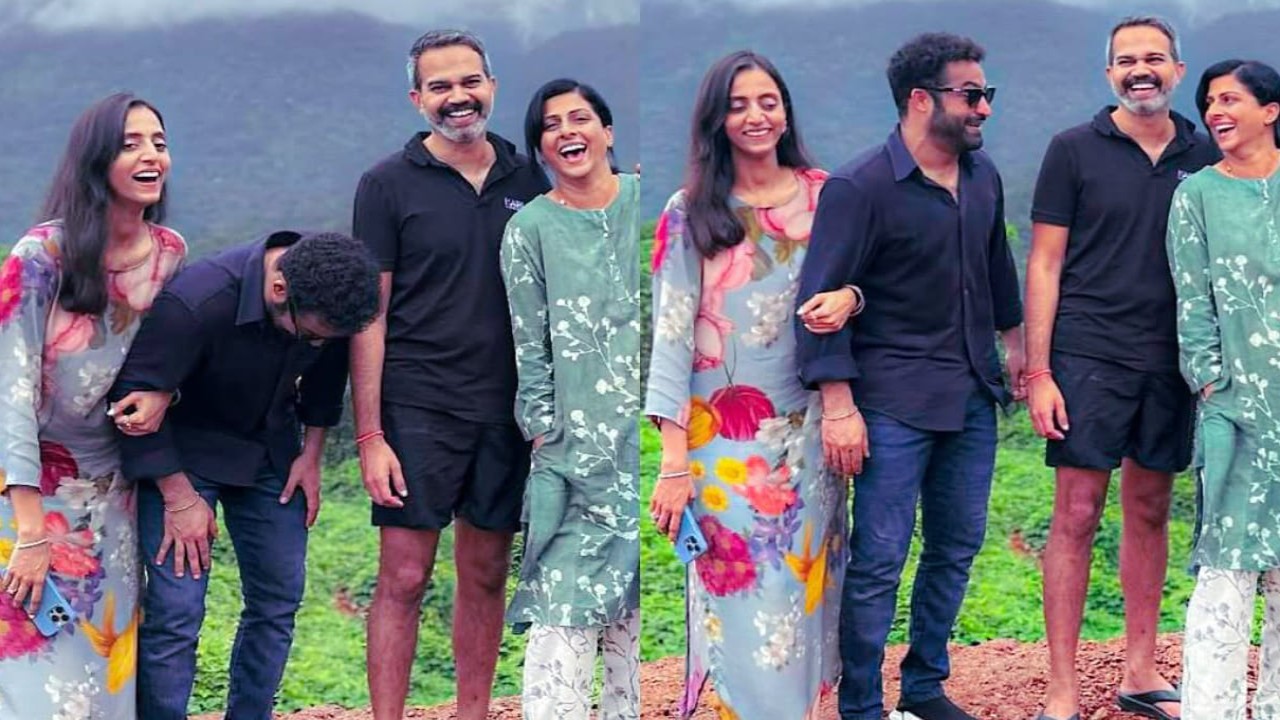 Jr NTR, Lakshmi Pranathi’s fun hangout with Prashanth Neel and wife Likitha Reddy amid NTRNeel shoot goes viral; see PIC (PC: NTR Edits Instagram) NTR Edits Instagram