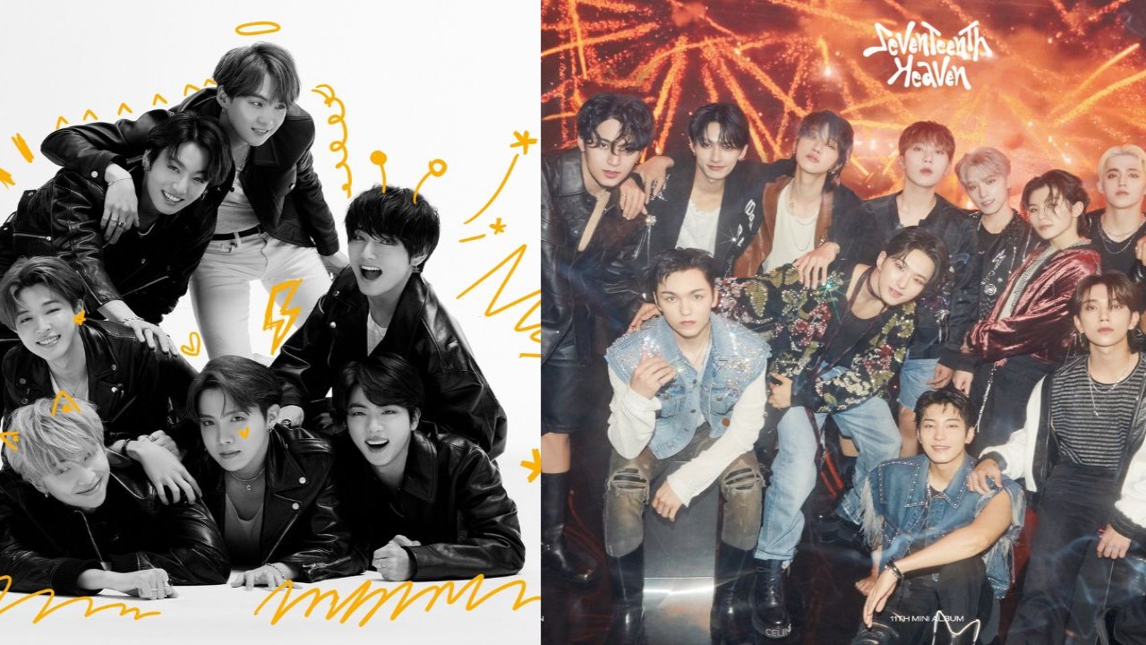 BTS (L), SEVENTEEN (R): Credits BTS and SEVENTEEN Instagram BTS (L), SEVENTEEN (R): Credits BTS and SEVENTEEN Instagram