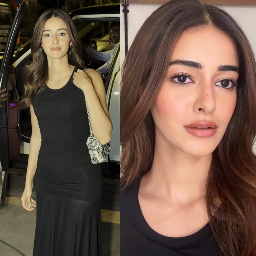 Ananya Panday accentuates her simple black dress and Rs 6,38,600 Chanel bag look with sun-kissed makeup 