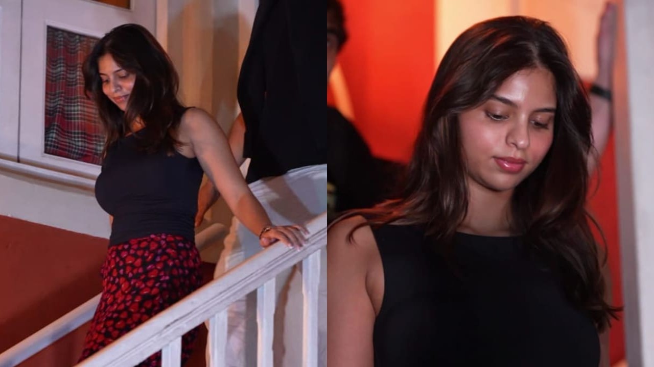 Suhana Khan serves dinner date look in midi skirt and DIOR bag, perfect inspo to go beyond jeans or dresses (PC: Viral Bhayani) Suhana Khan