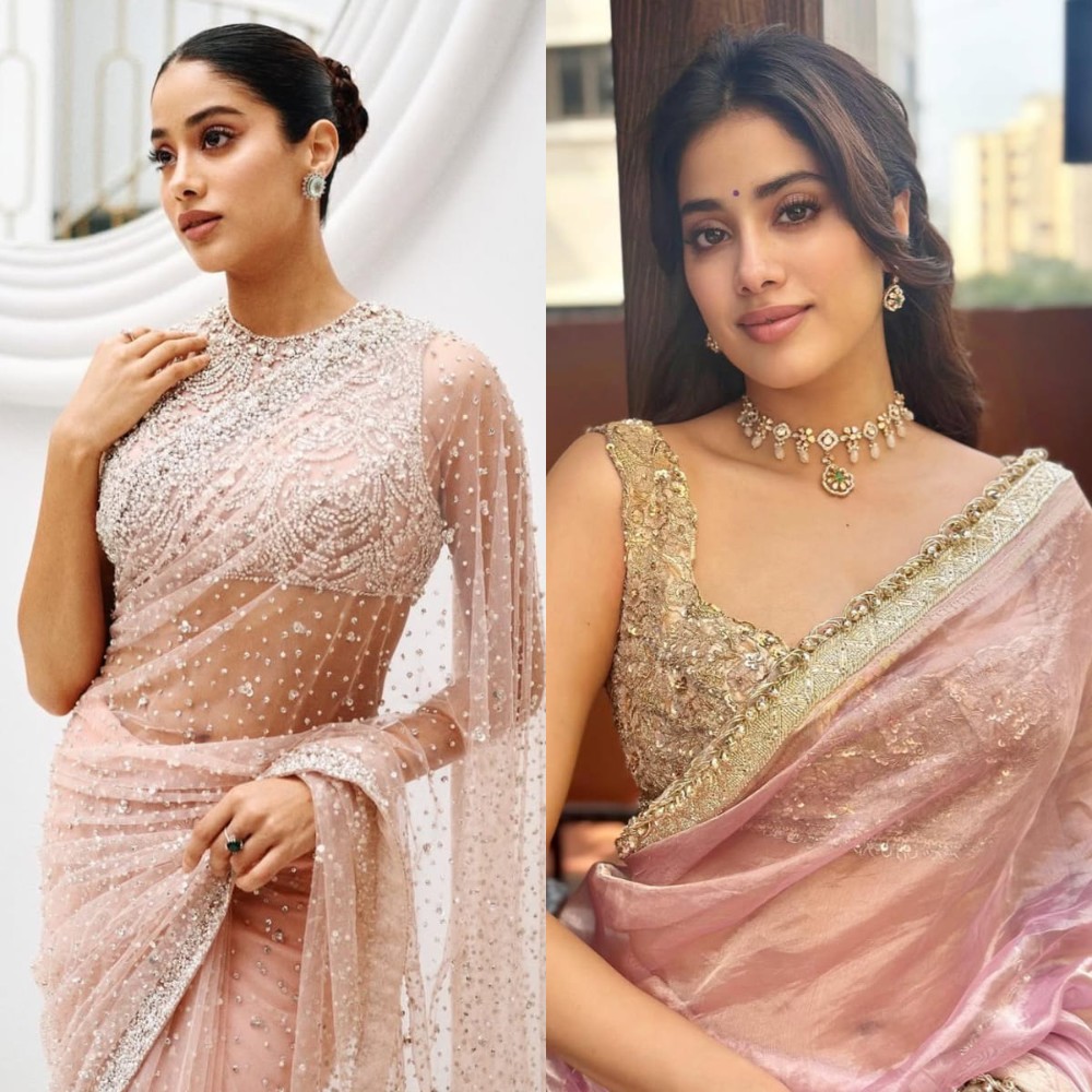 Janhvi Kapoor’s 5 sheer saree blouse designs that are perfect blend of ethnic fashion and glamour 