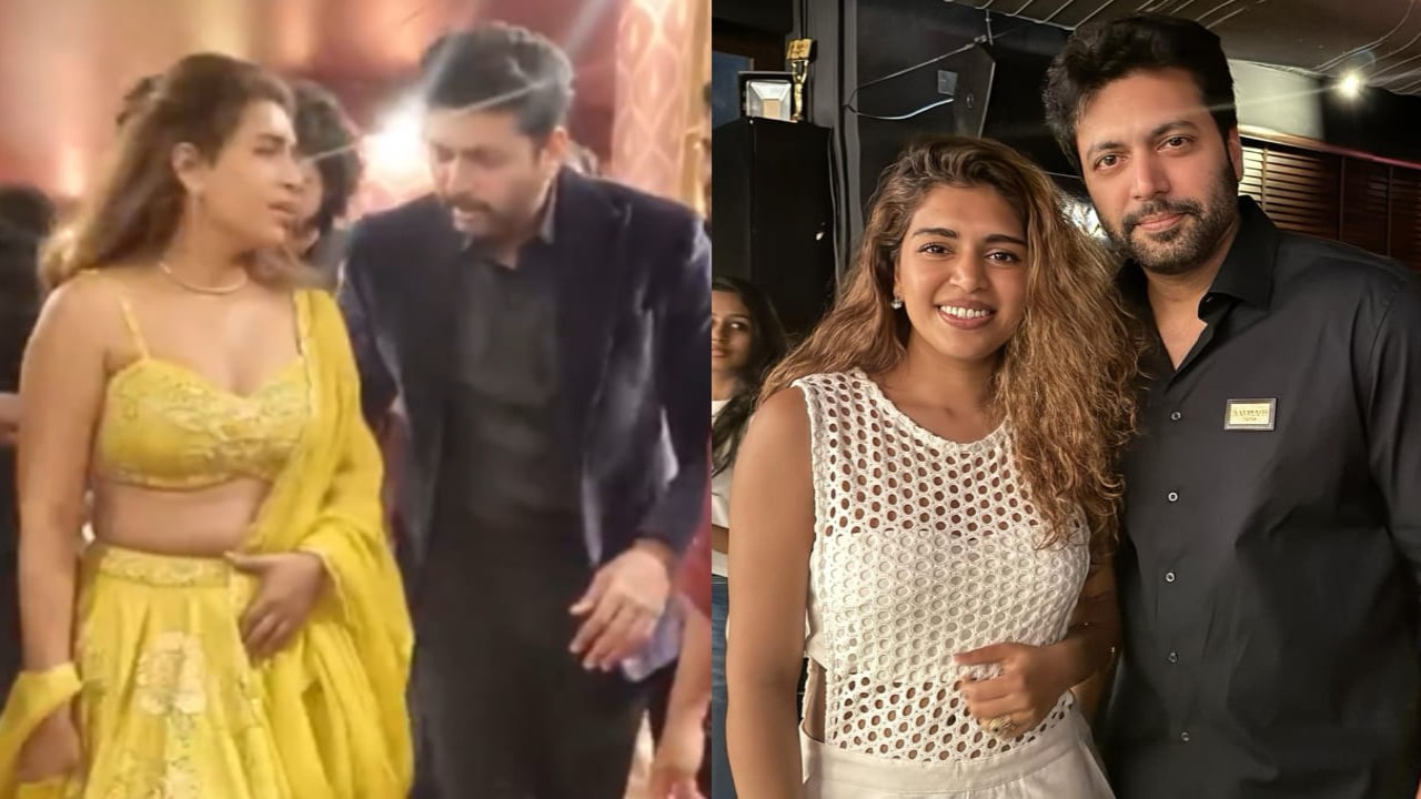 WATCH: Ravi Mohan and Kenishaa Francis step out together again amidst Aarti Ravi's statement (PC: AmuthaBharathi X/Kenishaa Instagram) AmuthaBharathi X/Kenishaa Instagram