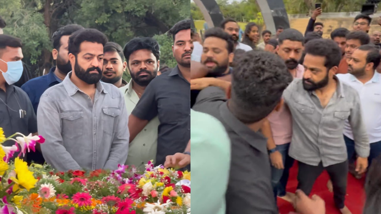 WATCH: Emotional Jr NTR and brother Kalyan Ram pay tribute to grandfather NT Rama Rao on birth anniversary (PC: Kamlesh Nand) Kamlesh Nand