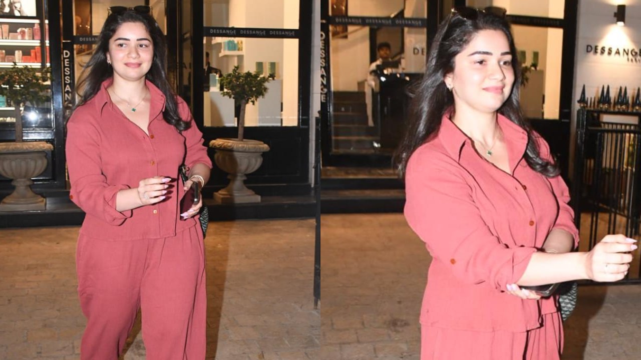 Sara Tendulkar keeps it casual in rustic red co-ords for chill salon visit. PC: Viral Bhayani Sara Tendulkar
