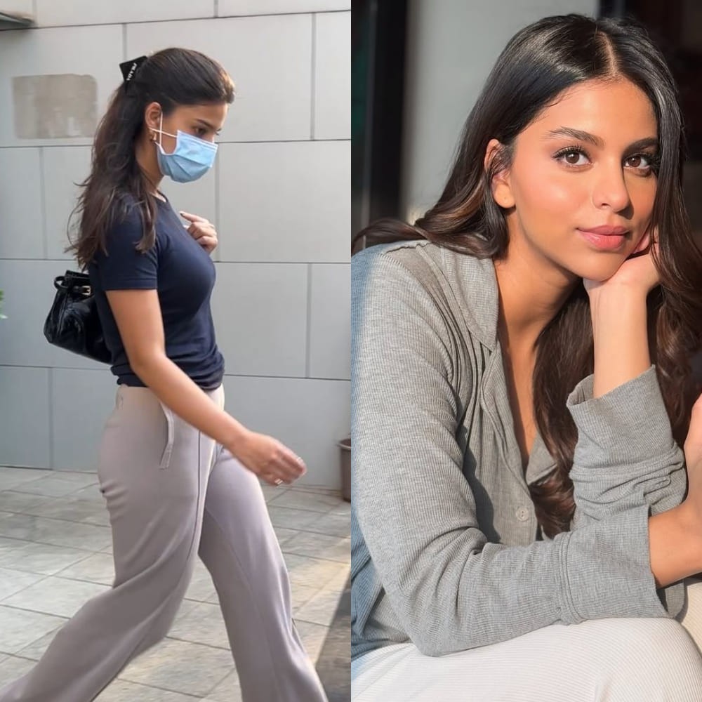 Suhana Khan serves everyday style inspo in black top and wide-leg trousers 