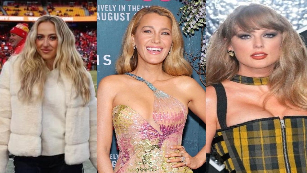 Brittany Mahomes (CC: Instagram), Blake Lively and Taylor Swift (CC: Getty images) Brittany Mahomes (CC: Instagram), Blake Lively and Taylor Swift (CC: Getty images)