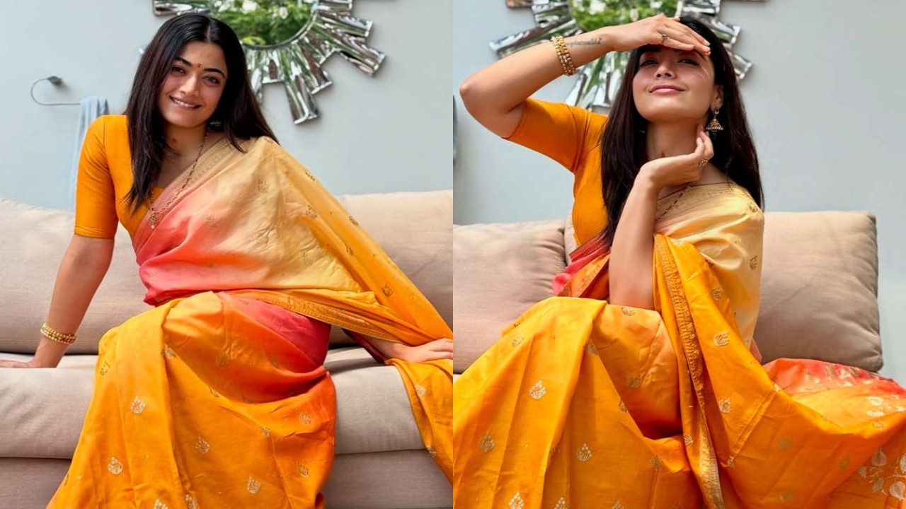 Rashmika Mandanna looks like new bride in Banarasi silk saree, serves fashion inspo for wedding season (PC: Rashmika Mandanna IG) Rashmika Mandanna