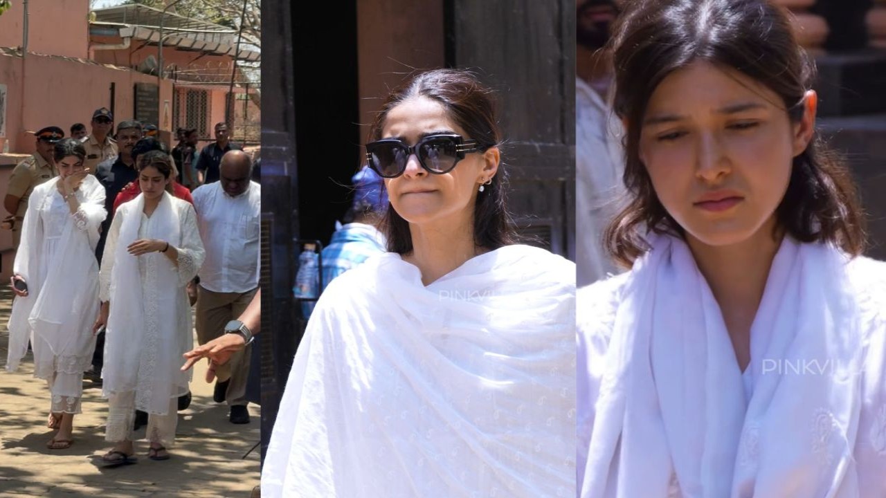 Sonam Kapoor, Janhvi and Khushi Kapoor break down after grandmother Nirmal Kapoor’s funeral (Pic Courtesy: APH Images, Pinkvilla) Sisters Sonam Kapoor, Janhvi, Khushi and Shanaya Kapoor break down after bidding emotional farewell to grandmother Nirmal Kapoor