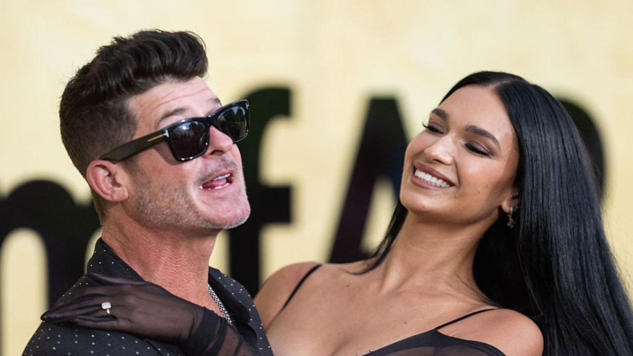 Robin Thicke and April Love Geary (Getty Images) Robin Thicke and April Love Geary