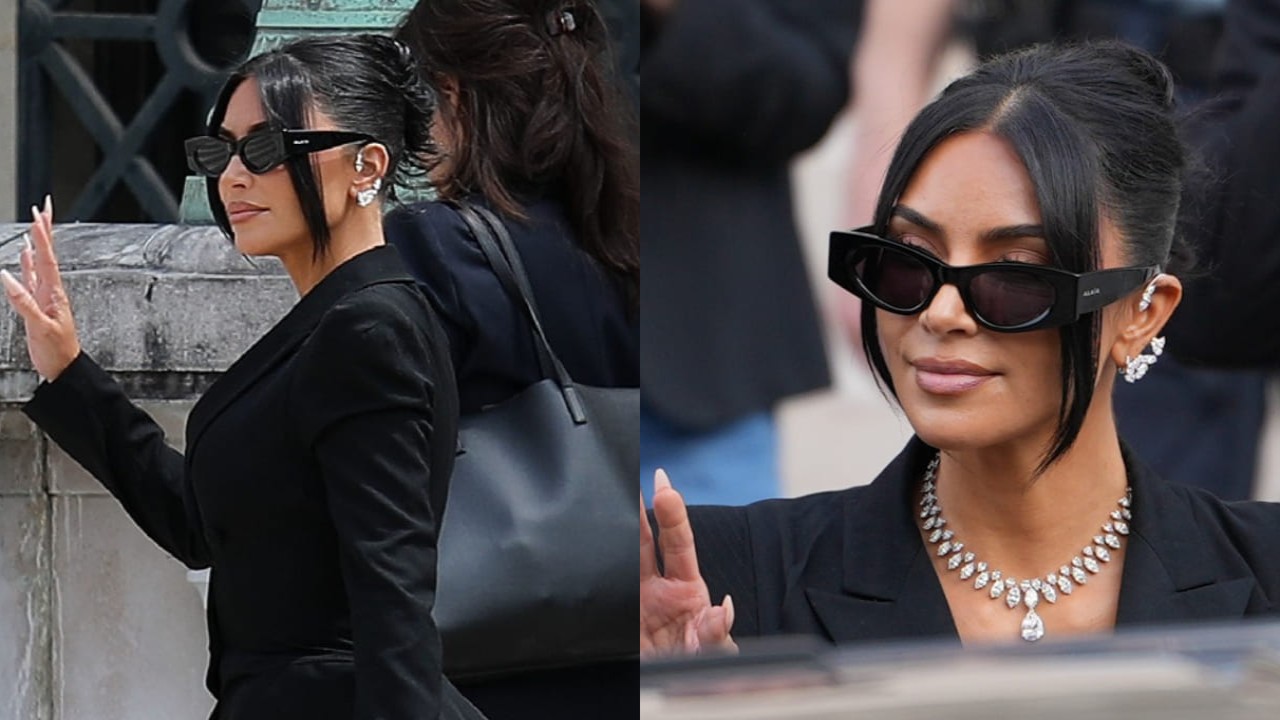 Kim Kardashian flaunts USD 1.5 million necklace, ear cuffs, and diamond ring bought from insurance payout from 2016 jewelry heist (PC: Getty Images) Kim Kardashian
