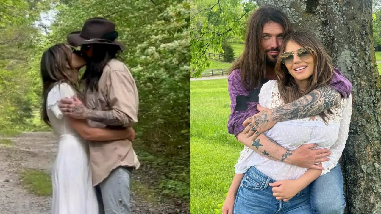 Elizabeth Hurley, Billy Ray Cyrus (CC: Instagram)