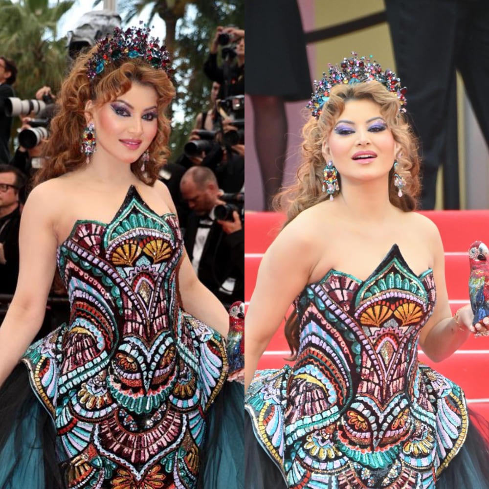 Cannes Film Festival 2025: Urvashi Rautela makes red carpet appearance in tacky makeup but it's a bold fashion moment