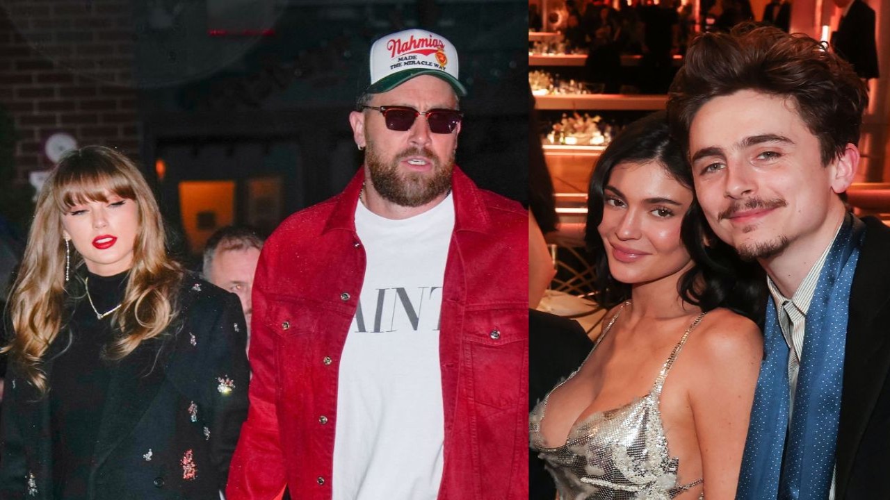 Taylor Swift and Travis Kelce and Kylie Jenner and Timothée Chalamet (via Getty Images) (Image Courtesy: Getty Images)