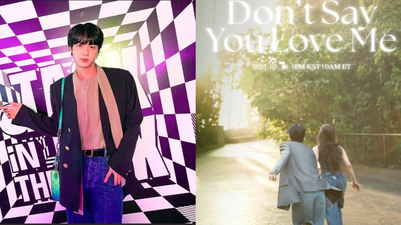 BTS Jin, Don't Say You Love Me Poster: Credits BTS Jin and BIGHIT Instagram BTS Jin, Don't Say You Love Me Poster: Credits BTS Jin and BIGHIT Instagram