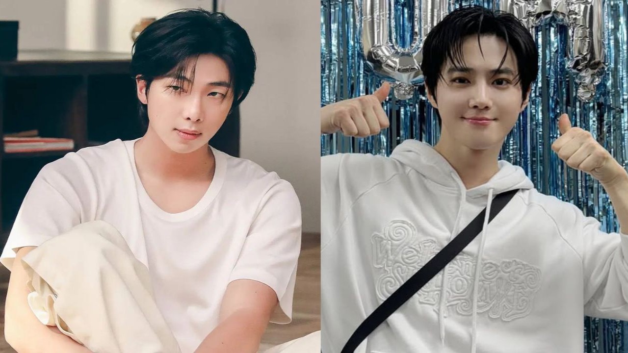 RM, Suho: courtesy of BTS' Weverse, EXO's Instagram