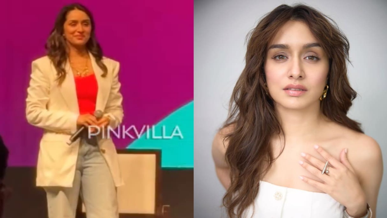 PC: Pinkvilla, Ajay Kadam Shraddha Kapoor gives denim a smart update with a structured blazer and a pop-red top