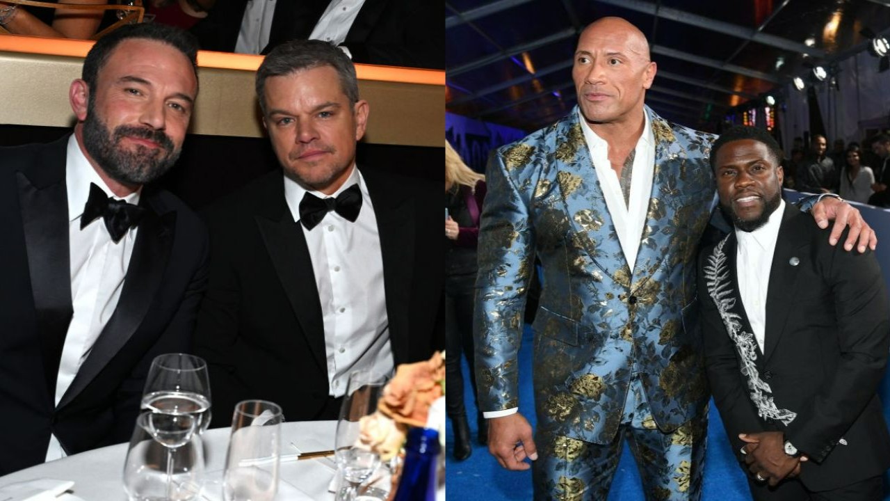 Dwayne Johnson, Kevin Hart, Matt Damon and Ben Affleck (Getty Images) Dwayne Johnson, Kevin Hart, Matt Damon and Ben Affleck (Getty Images)
