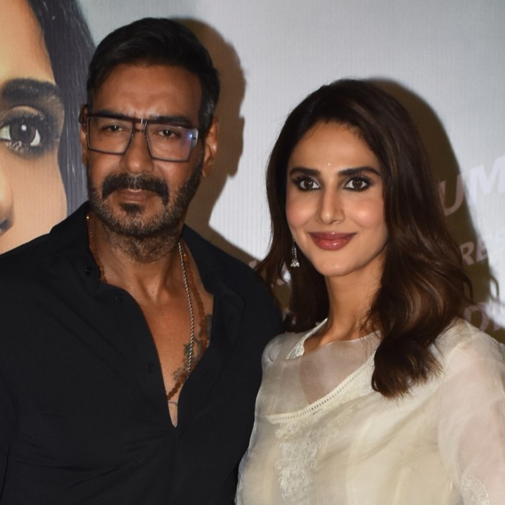 Raid 2 Screening: Ajay Devgn keeps it simple in black, Vaani Kapoor stuns in traditional attire ahead of movie release, WATCH