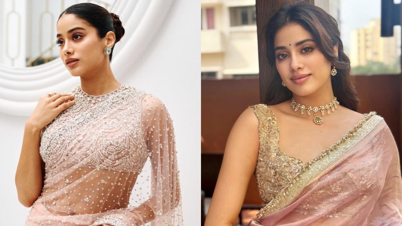 Janhvi Kapoor’s 5 sheer saree blouse designs that are perfect blend of ethnic fashion and glamour. PC: Janhvi Kapoor IG Janhvi Kapoor