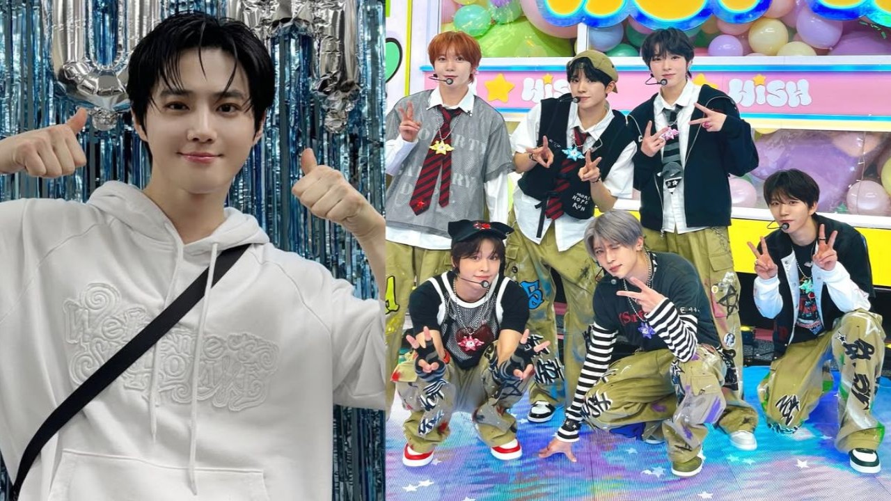 Suho, NCT WISH: courtesy of EXO's Instagram, NCT WISH's Instagram Suho, NCT WISH: courtesy of EXO's Instagram, NCT WISH's Instagram